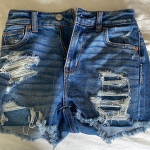 American eagle distressed jean shorts
